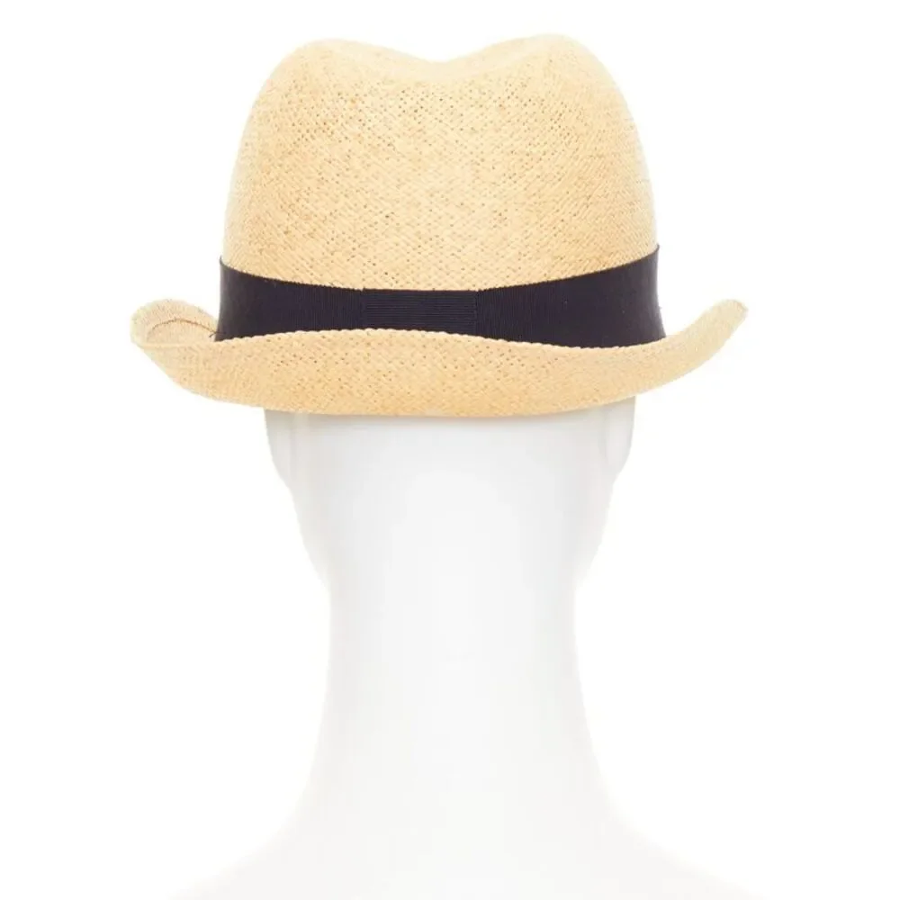 Chanel Straw Raffia CC Trilby Hat